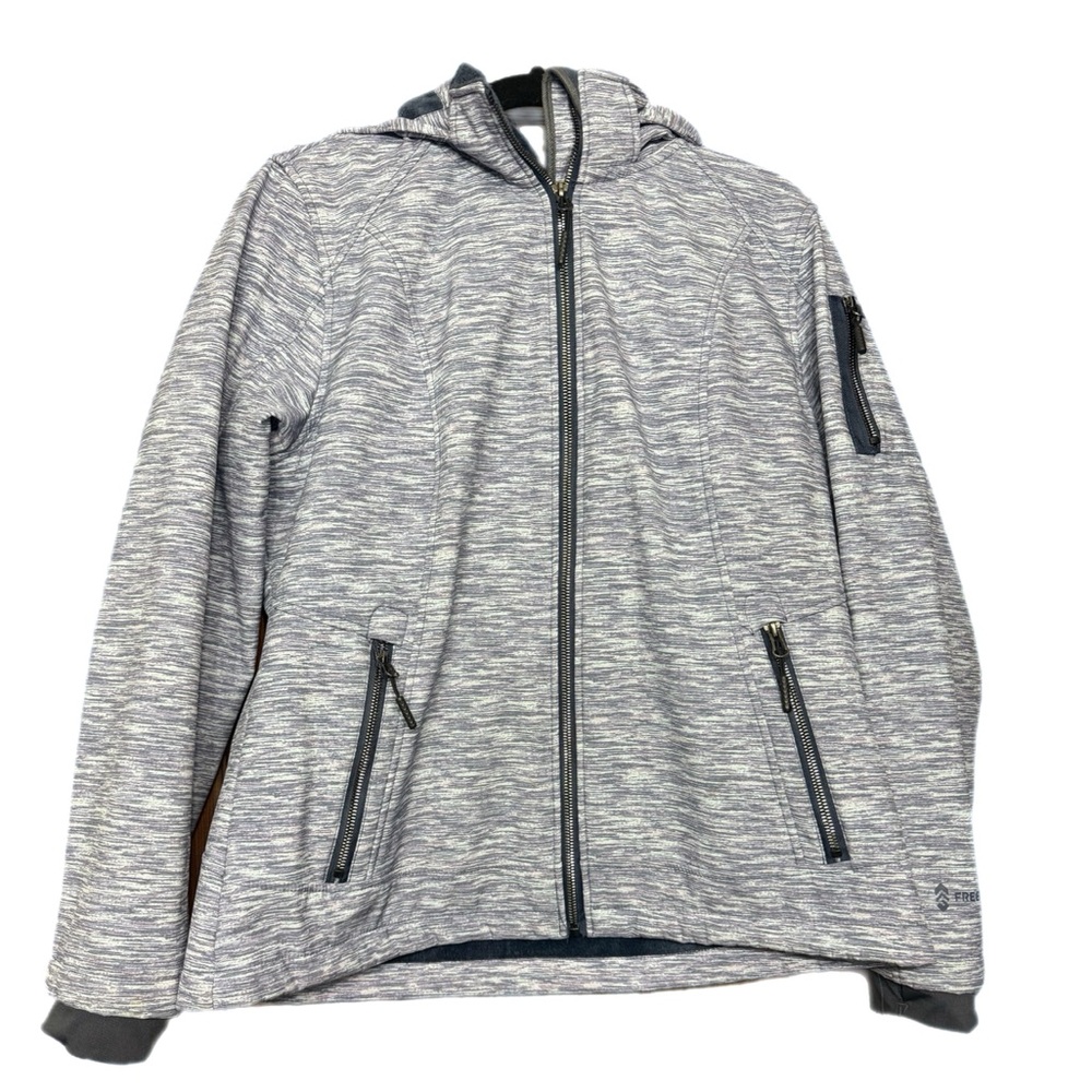 Free Country Women’s Purple Fleece Lined Softshell Hooded Jacket